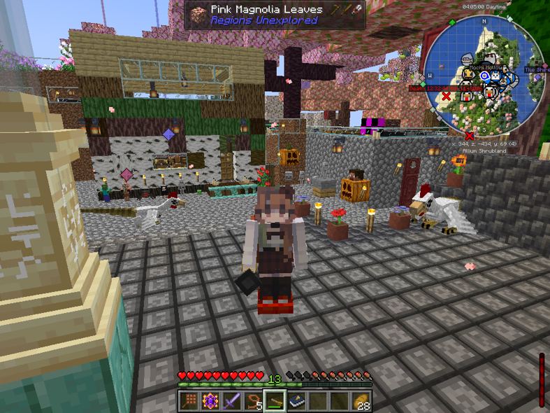 Actual screenshot from NONVERBALE’s first Minecraft base
